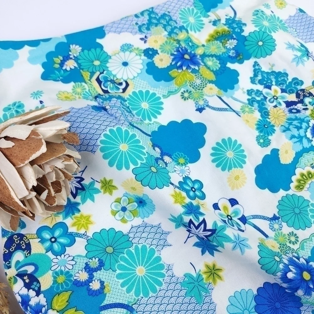 Braetan Blue White Floral Skirt Sz 6 - Picture 10 of 10